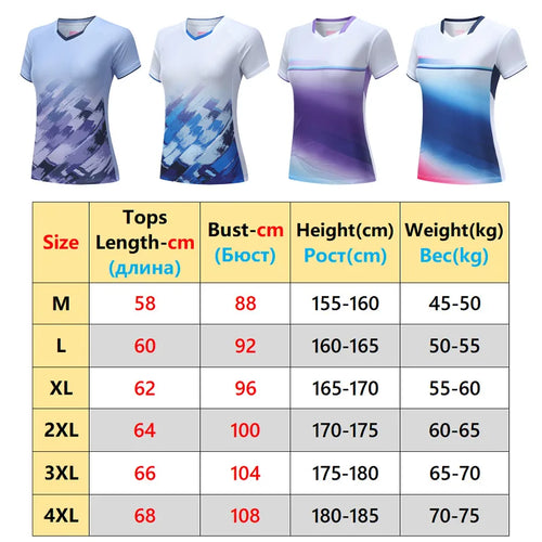 Badminton Shirts Women 3D Printed High Quality Fitness Short Sleeves Outdoor Training Team Running Casual Ping Pong Jerseys